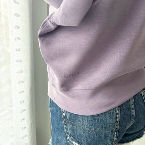 Lululemon Perfectly Oversized Cropped Crew SoftstremeDusky Lavender Women’s 6 - Picture 5 of 9